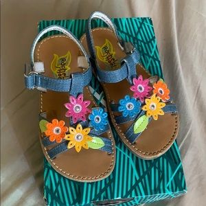Kids multi color flower sandals